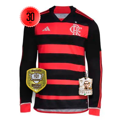 Camisa Flamengo 2024/2025 - Manga Longa + Personalização Grátis