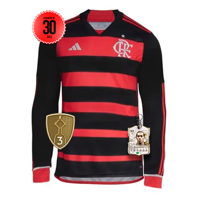 Camisa Flamengo 2024/2025 - Manga Longa + Personalização Grátis