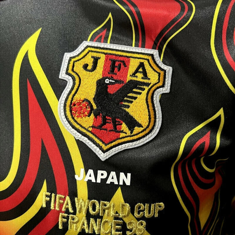 Camisa Japão - 1998 Goleiro - Retrô Manga Longa - Preta