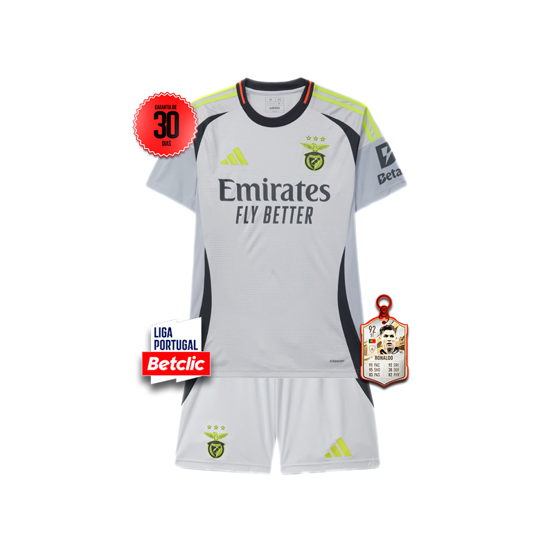 Conjunto Infantil Benfica Third 2024/2025 - LANÇAMENTO + 5 PRENDAS HOJE! 🎁