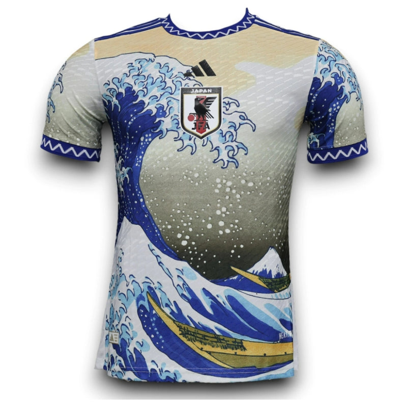 Camisa Japão 2023 - Edição Especial Ondas - Jogador Masculina - Branco e Azul