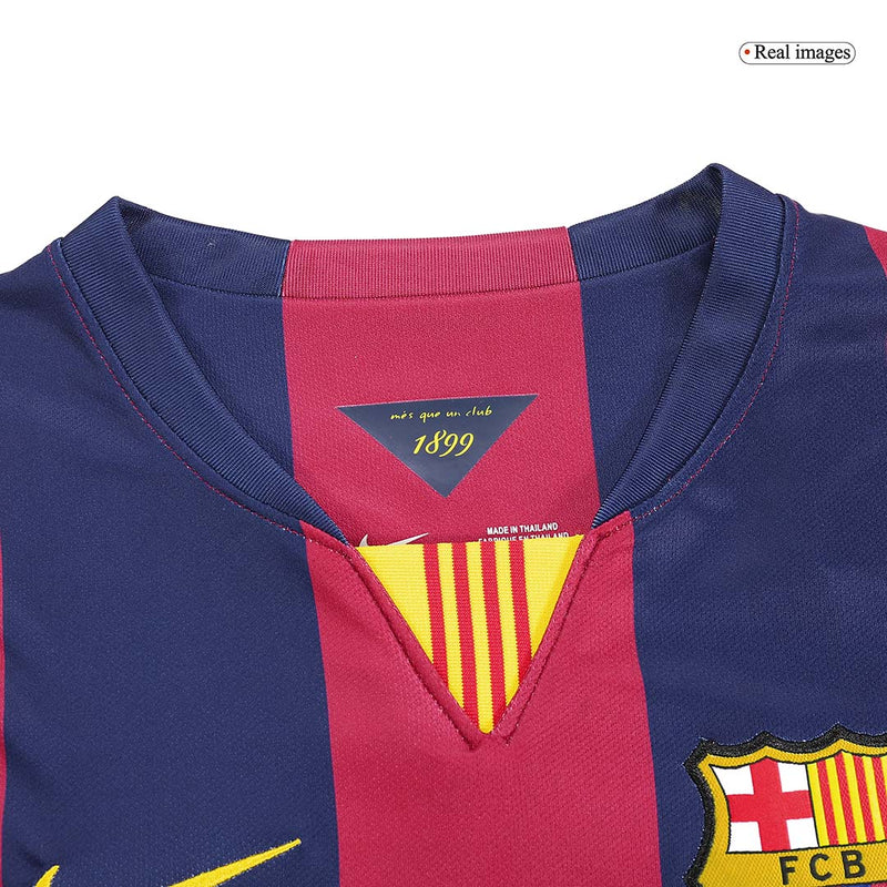 Camisa Barcelona Retro Manga Longa Home Neymar JR 2014/2015