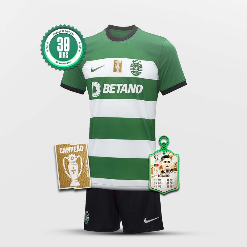 Conjunto infantil SCP Home 2023/2024 Verde e Branco