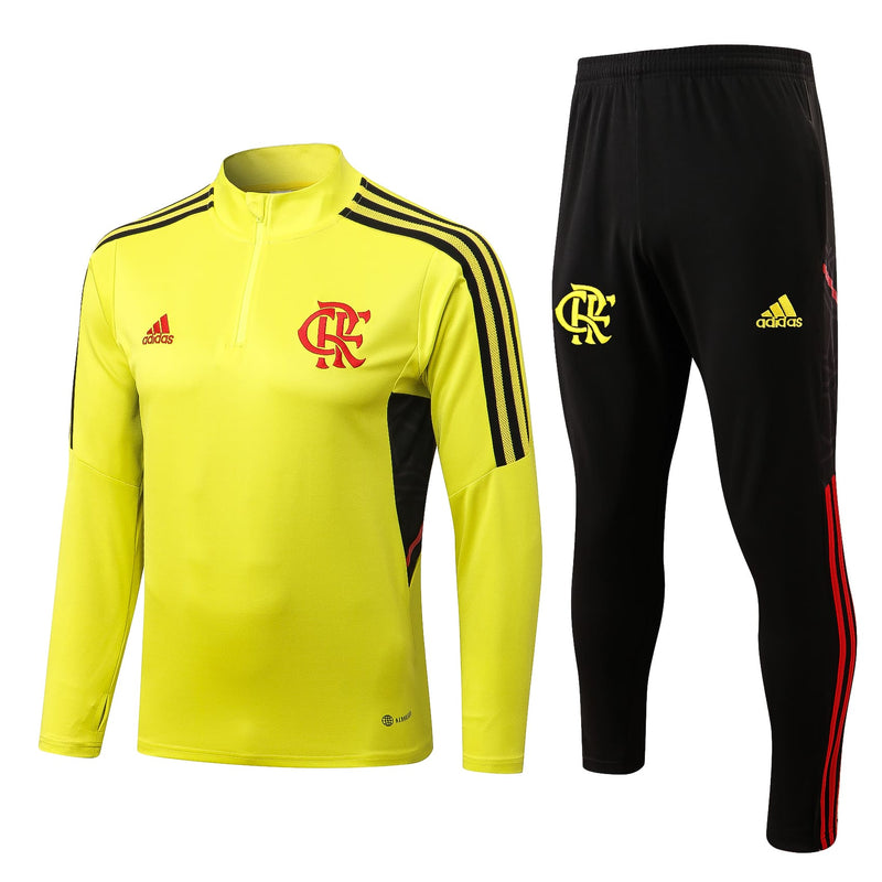 Conjunto de Frio Flamengo 2022/23 Amarelo - Treino - Pokas Store