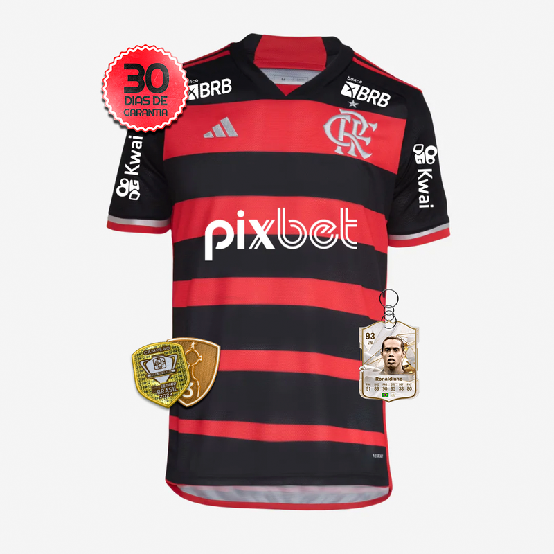 Camisa Flamengo Home 2024/2025 TODOS OS PATROCÍNIOS