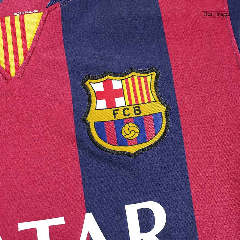 Camisa Barcelona Retro Manga Longa Home Neymar JR 2014/2015