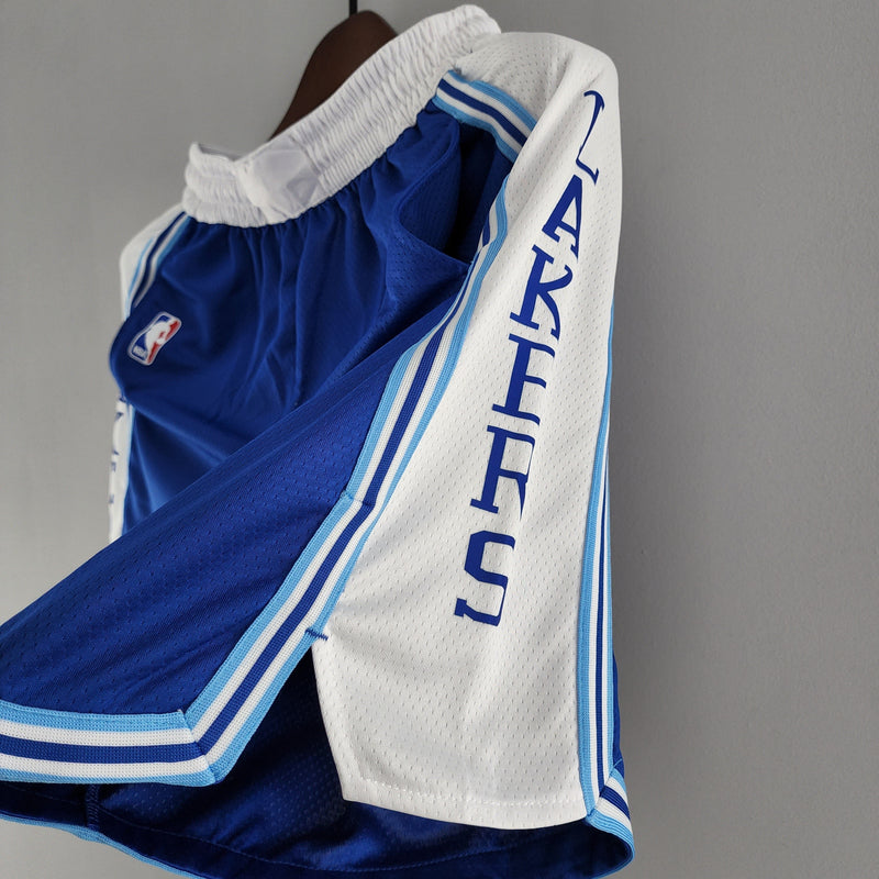 Shorts Los Angeles Lakers retro Blue White NBA - Pokas Store