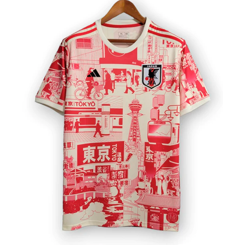 Camisa Japão 2023 - Torcedor Masculina ( Edição Especial Tokyo ) - Branca e Rosa