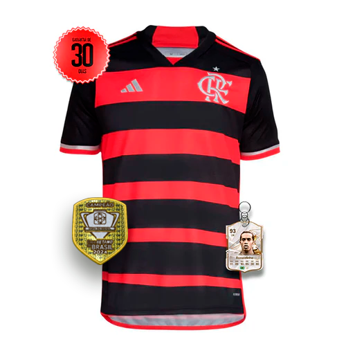 Camisa Flamengo 2024/2025 + Personalização Grátis +5 PRESENTES🎁