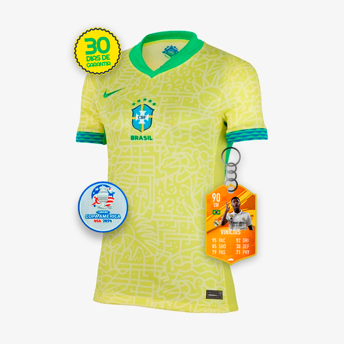 Camisa feminina Seleção Brasileira 2024/25 Home + 🎁 5 Presentes