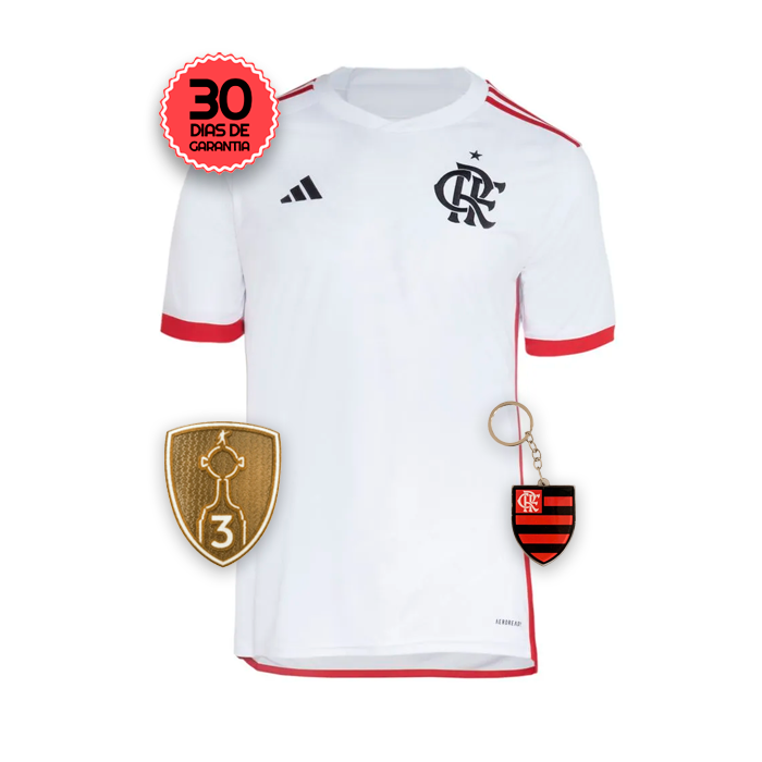 Camisa Flamengo Visitante 2024/2025 Branca - Lançamento + 5 PRESENTES🎁