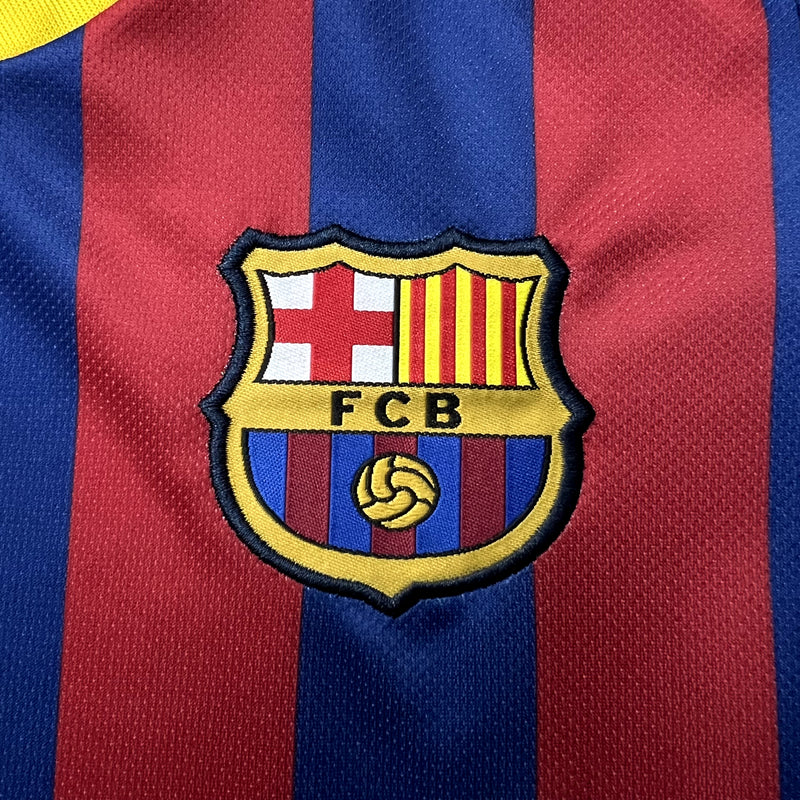 Conjunto Infantil Barcelona Retrô 2013/2014