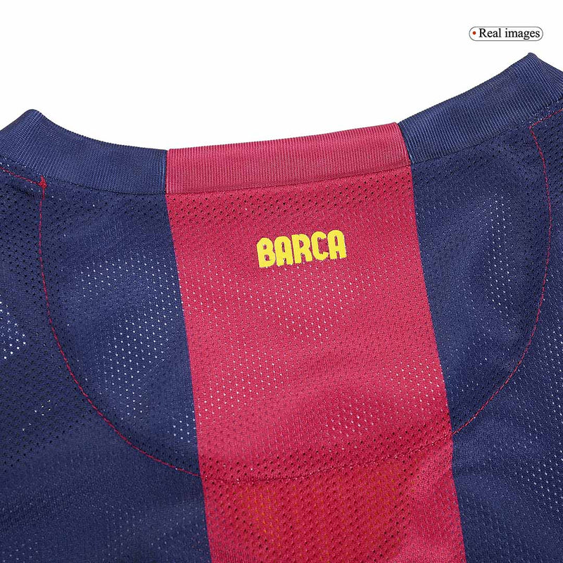 Camisa Barcelona Retro Manga Longa Home Neymar JR 2014/2015