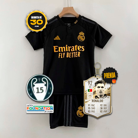 Conjunto Infantil Real Madrid 2023/24 - Third + 5 PRENDAS 🎁