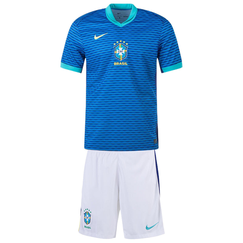 Kit Infantil Seleção Brasileira 2024/25 Away + 🎁 5 Presentes