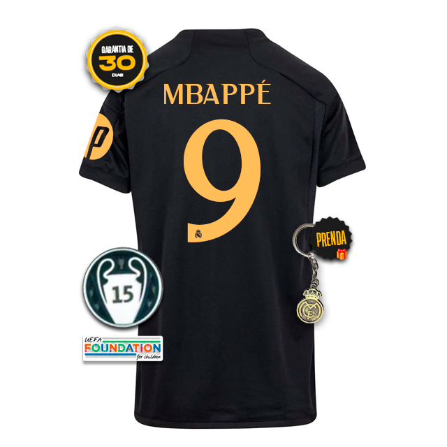 Camisa Real Madrid 2023/24 MBAPPÉ 9 Third + 5 PRENDAS 🎁