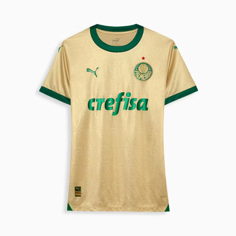 Camisa Feminina SE Palmeiras 2024/25 Dourada