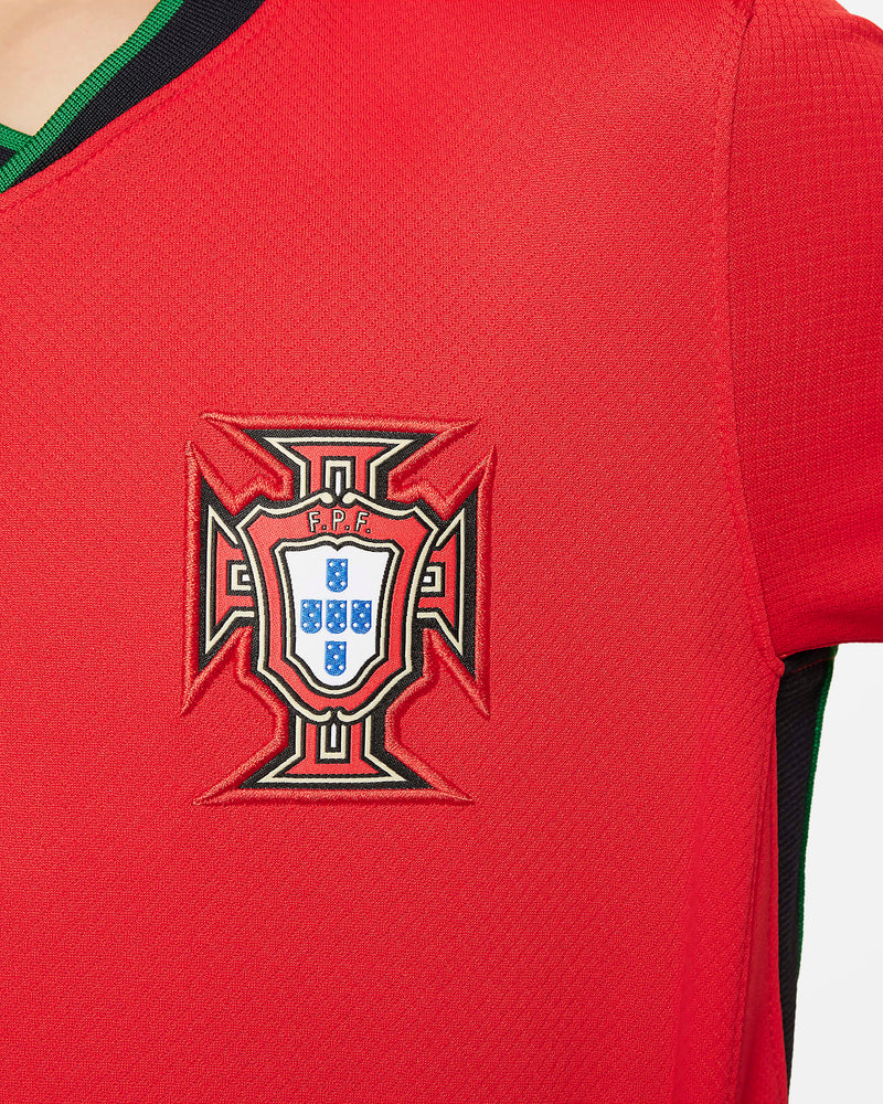 Conjunto Infantil Portugal 2024/25 - Home - Vermelha - Eurocopa