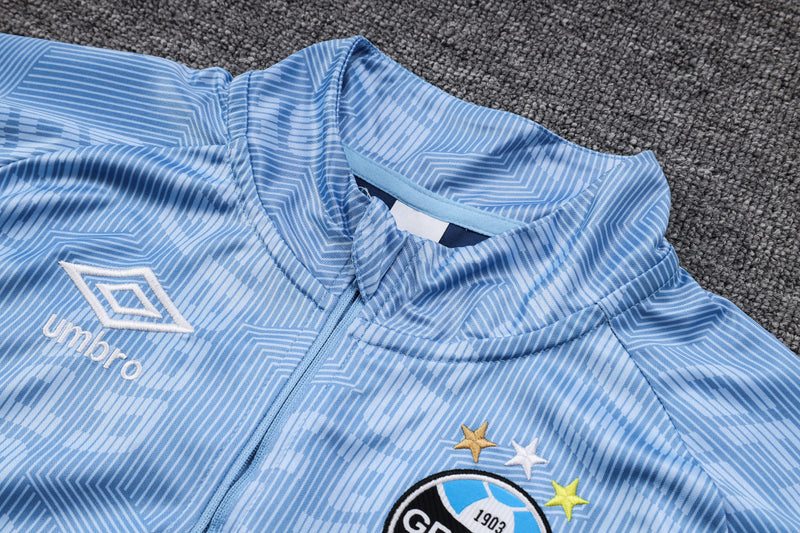 Conjunto de Frio Grêmio 2023/24 Azul - Treino - Pokas Store