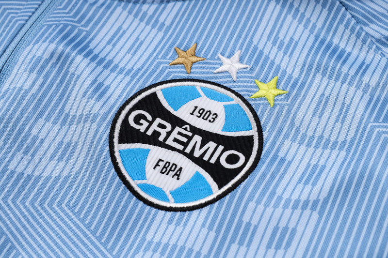 Conjunto de Frio Grêmio 2023/24 Azul - Treino - Pokas Store