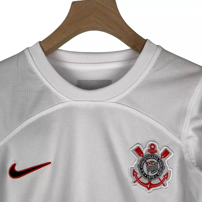 Conjunto Infantil Corinthians Branco 2023/2024 - Lançamento