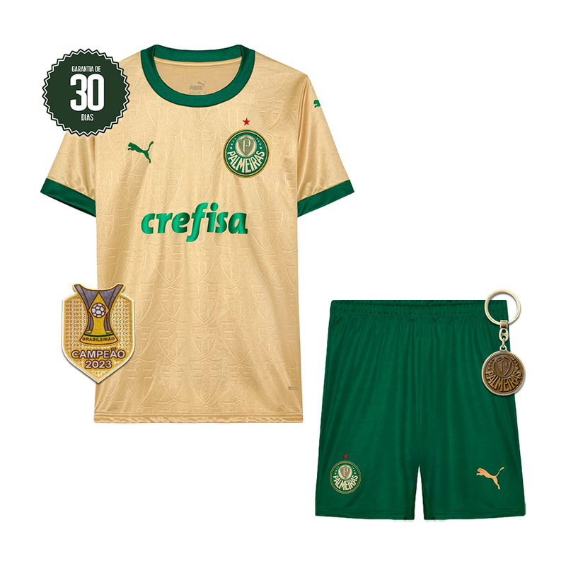 Conjunto Infantil SE Palmeiras Dourado 2024/25