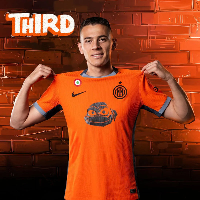 Camisola Inter de Milão Away 2024/25 - Laranja - Edição Especial Tartarugas ninjas