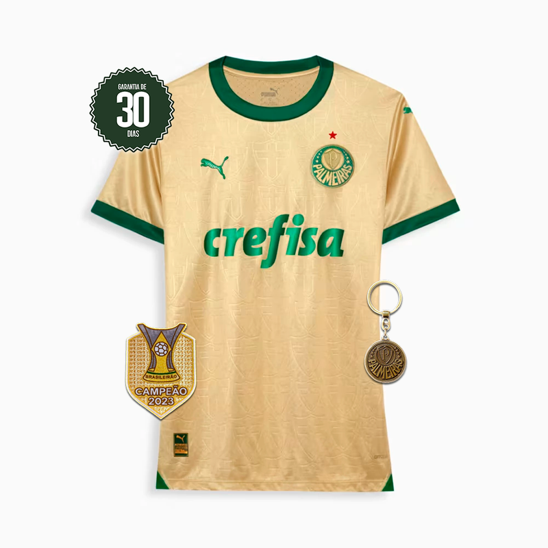 Camisa Feminina SE Palmeiras 2024/25 Dourada