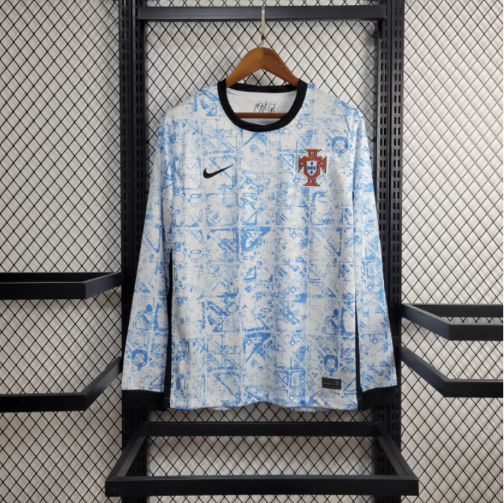 Camisola Seleção Portugal 2024/25 Away Azul - Eurocopa - Manga Longa