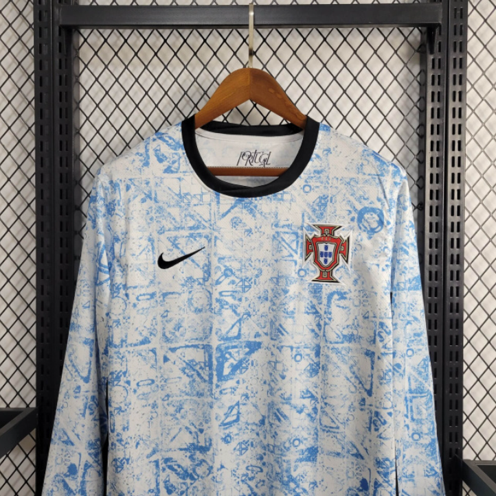 Camisola Seleção Portugal 2024/25 Away Azul - Eurocopa - Manga Longa