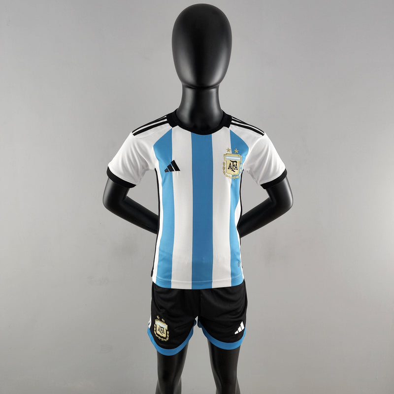 Conjunto Infantil Argentina 2022/23 - Home Torcedor Pro - Pokas Store