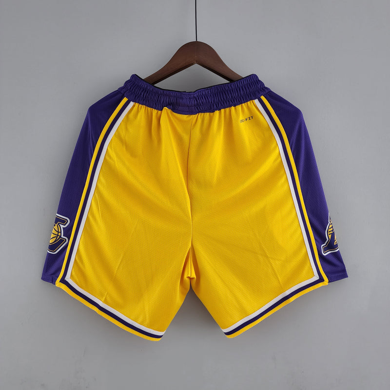 Shorts 75th Anniversary Los Angeles Lakers Yellow NBA - Pokas Store