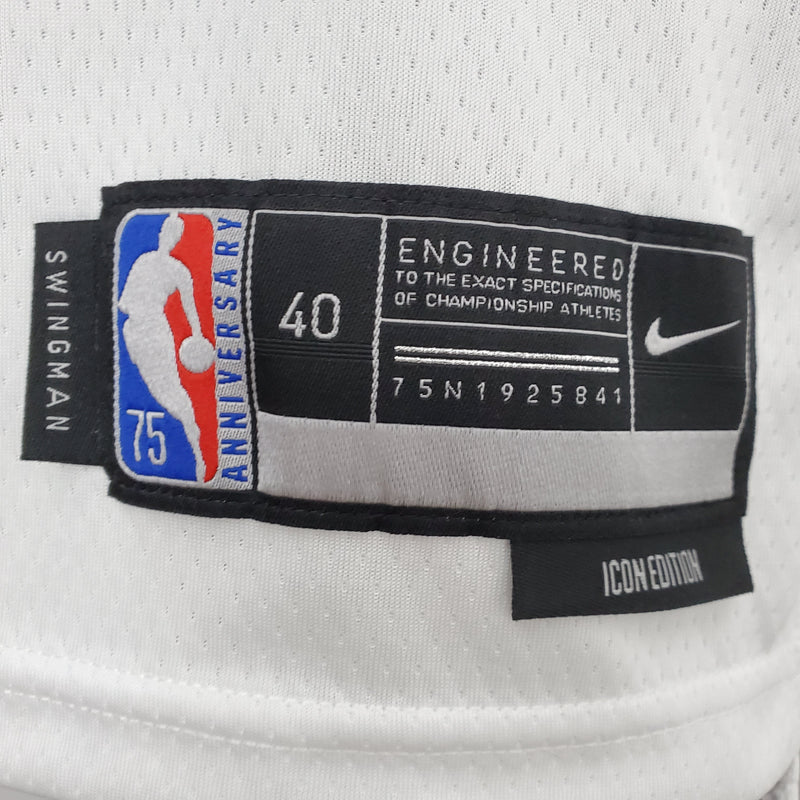 75th Anniversary Simmons #10 Nets White NBA Jersey