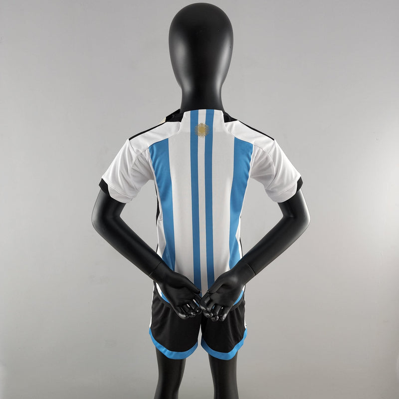 Conjunto Infantil Argentina 2022/23 - Home Torcedor Pro - Pokas Store