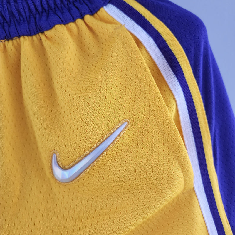 Shorts 75th Anniversary Los Angeles Lakers Yellow NBA - Pokas Store