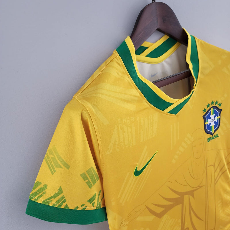 Camisa Feminina Seleção Brasil 2022/22 Amarelo Conceito - ResPeita Sports