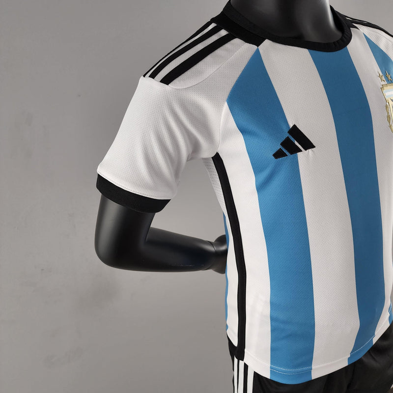 Conjunto Infantil Argentina 2022/23 - Home Torcedor Pro - Pokas Store